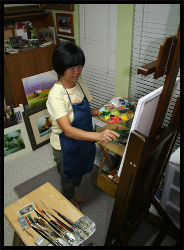 Veronica Galey in her studio